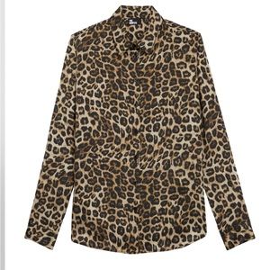 Kooples Leopard Print Silk Shirt